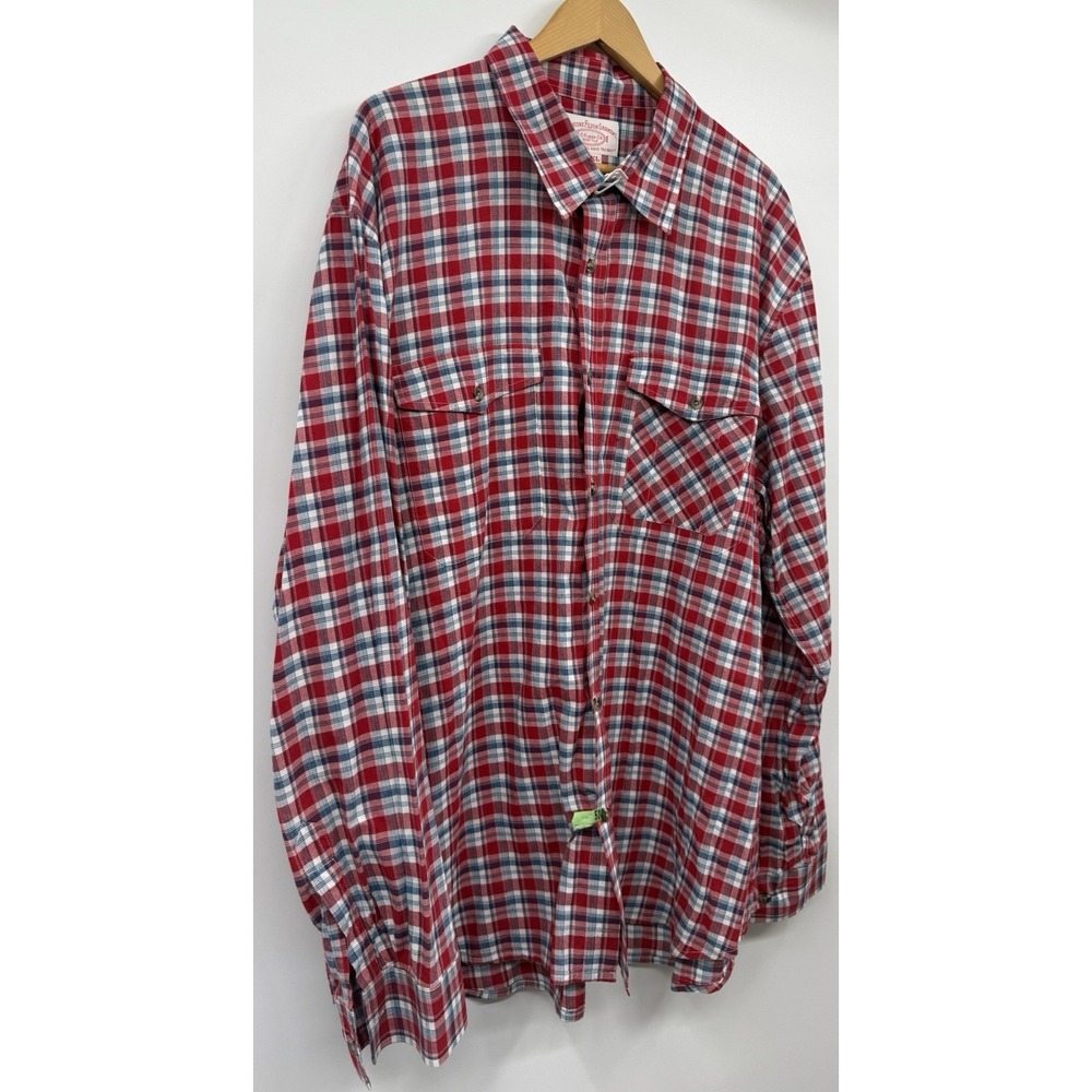 CC FILSON Plaid Long Sleeve Button Up Shirt 3XL Cotton Coastal Nautical Preppy - Picture 3 of 8